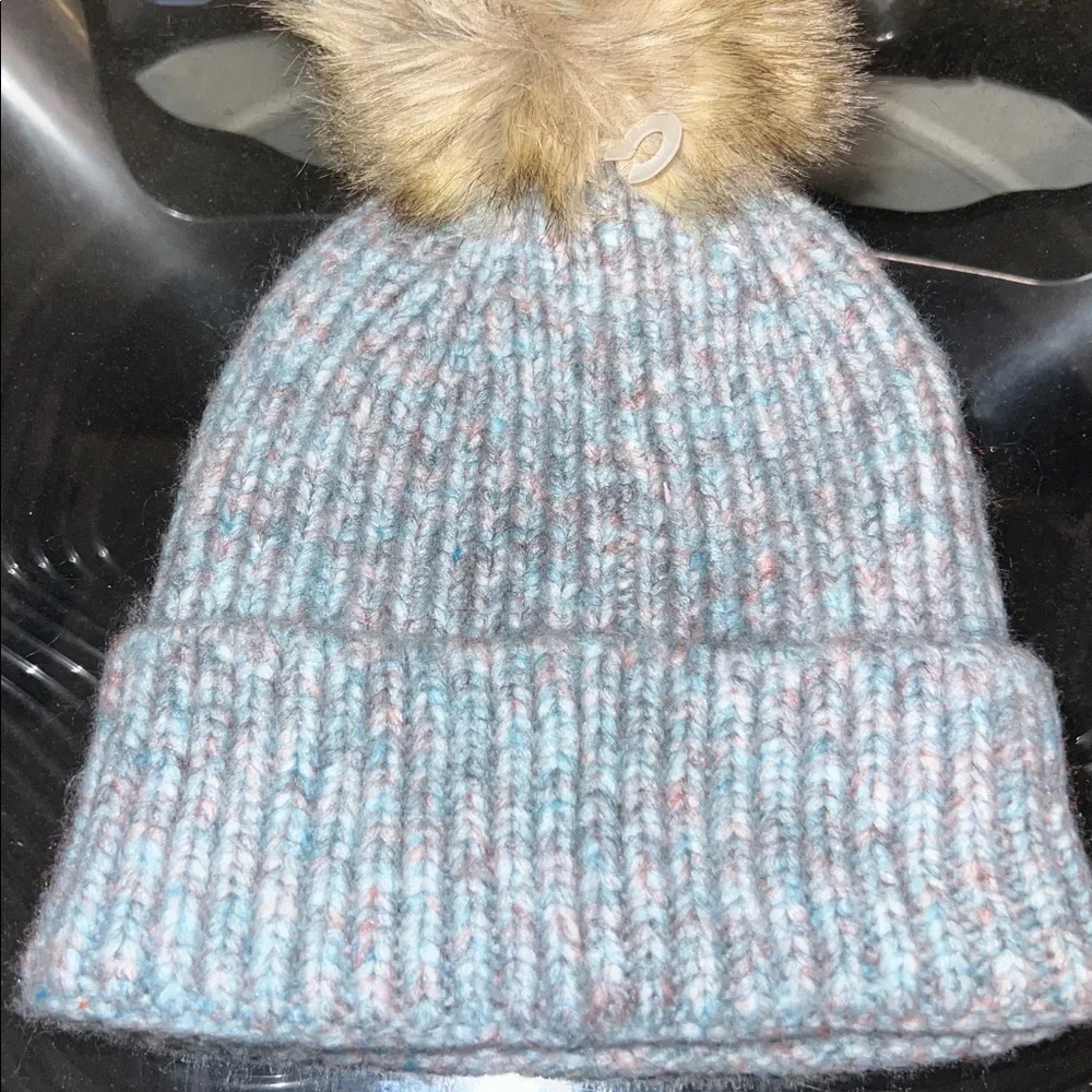 C.C Knit Hat with Fuzzy  Pom Pom Woman’s